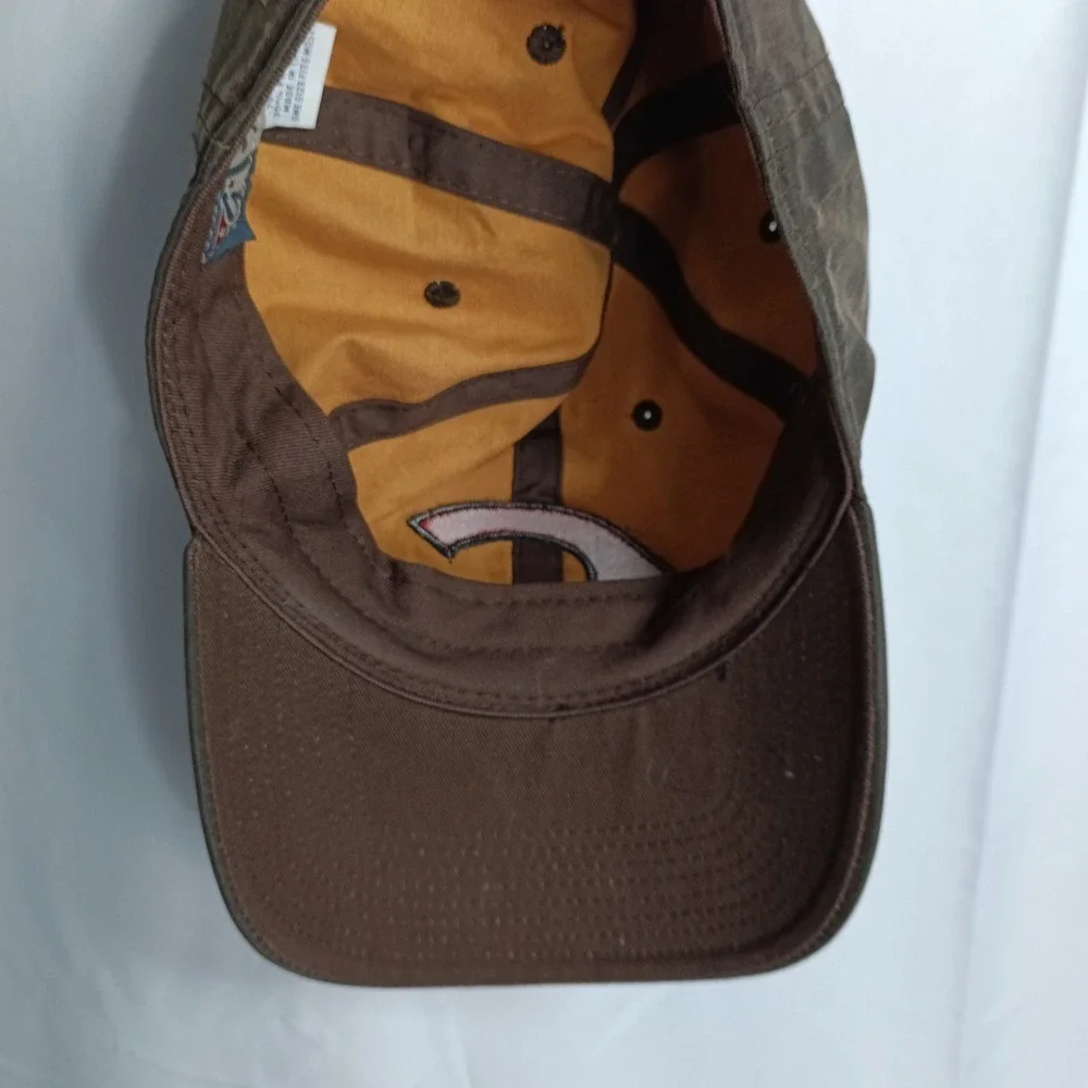 The Game Cincinnati Reds Brown Waxed Canvas Adjustable Baseball Cap Hat #1